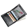 Authentic Exotic Alligator Leather Men's Short Card Holders Wallet Genuine Crocodile Belly Skin Male Small Bifold Clutch Purse 6