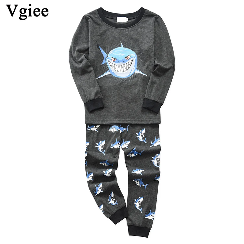 

Vgiee Children Boys Girls Clothes Fall Winter Full Unisex Crtoon Pattern for Shark Baby Kids Clothes Girl Set Outfit CC645
