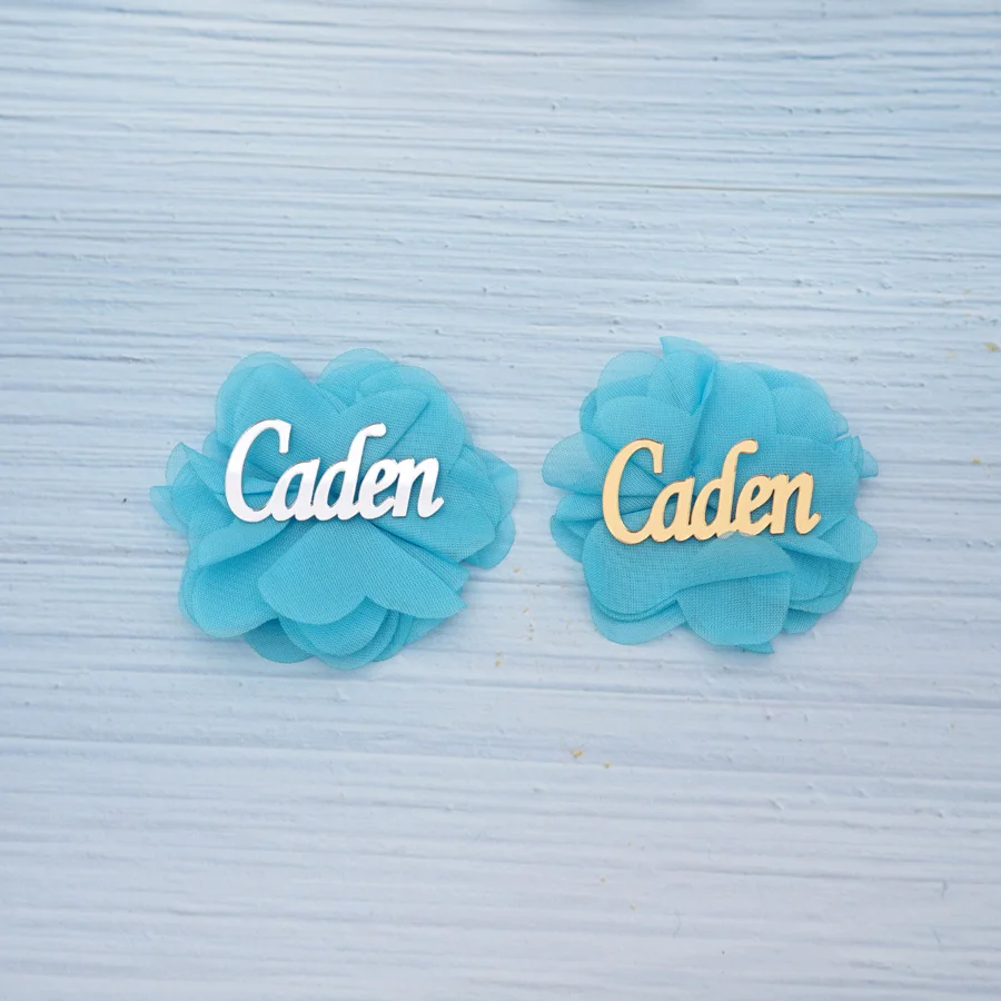 

30Pcs 5cm/8cm Width Custom Name Wedding Decor Acrylic Mirror Sticker Personalized Invitation Cards Party Guest Gift With Flowers