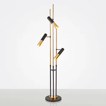 

Black Plus Gold LED Floor Lamp Living Room Restaurant Bedroom Standing Lighting Postmodern Simple Floor Lighting AC 90V To 260V