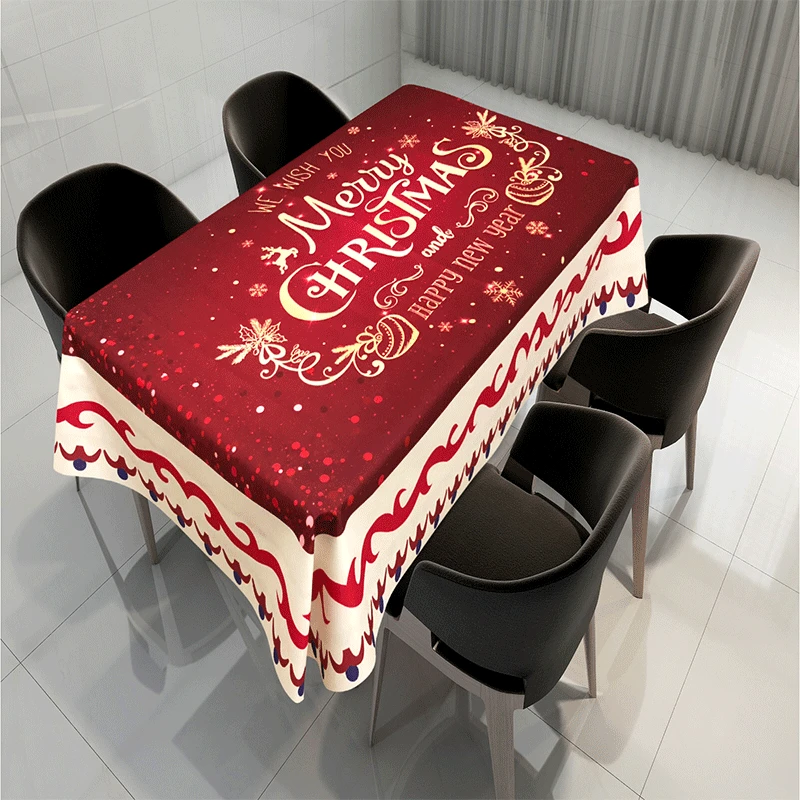 

Christmas Tablecloth New Year Table Cover Linen Picnic Cloth Christmas Decorations for Home Table Mantel Mesa Mantel Navidad