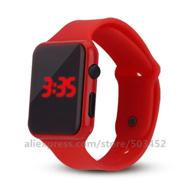 Sport Led-Watch Children Clock Square Waterproof for Kids 100pcs/Lot Lift 103008 Wholesale