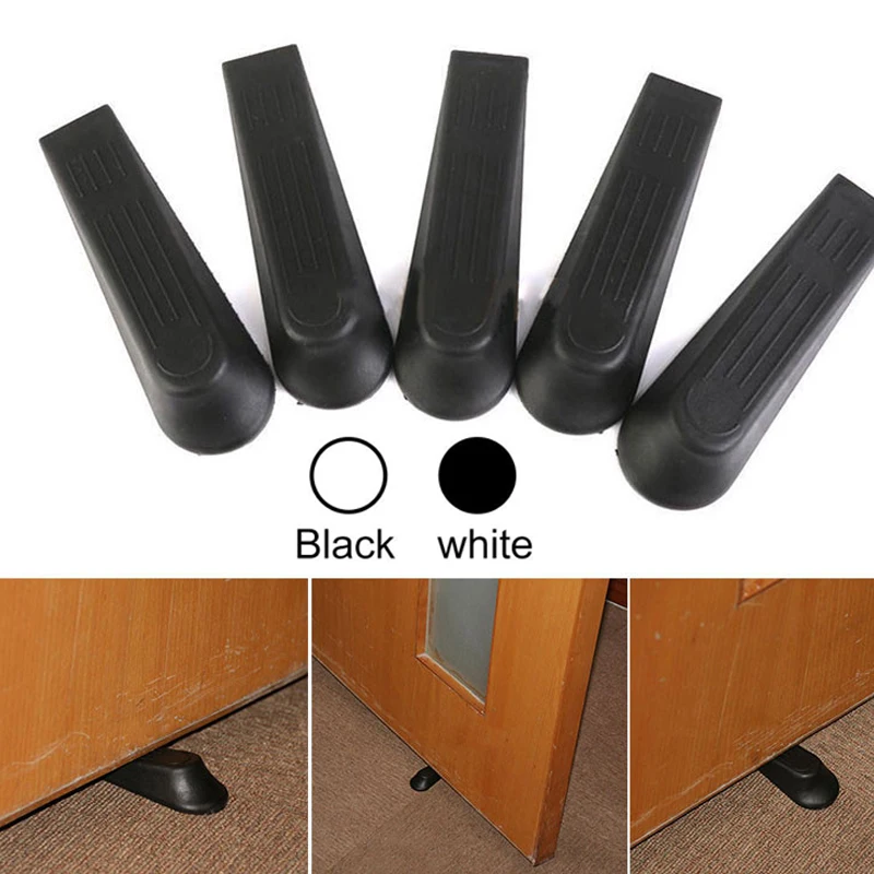 Doorstops Tools Anti-Pinch Retaining Bumper Accessories Door Stoppers Anti-Strike Convenient Workplace Guard 5pcs White/Black