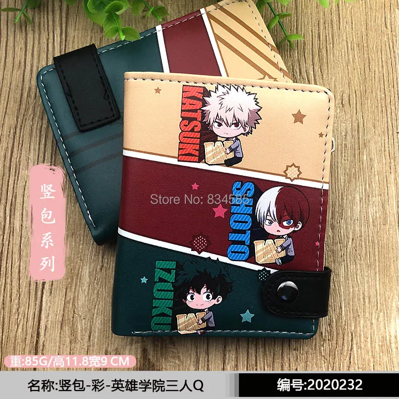 Аниме Мой герой Academy короткий кошелек Midoriya izku/Todoroki Shoto из искусственной кожи кошелек с карманом для монет