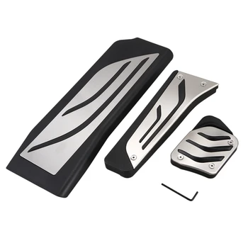 

Stainless Steel Foot Rest Pedals Gas Fuel Brake Footrest Pedal Auto for 2017-2019 5 Series G30 G38 520D 520I 525I 528I