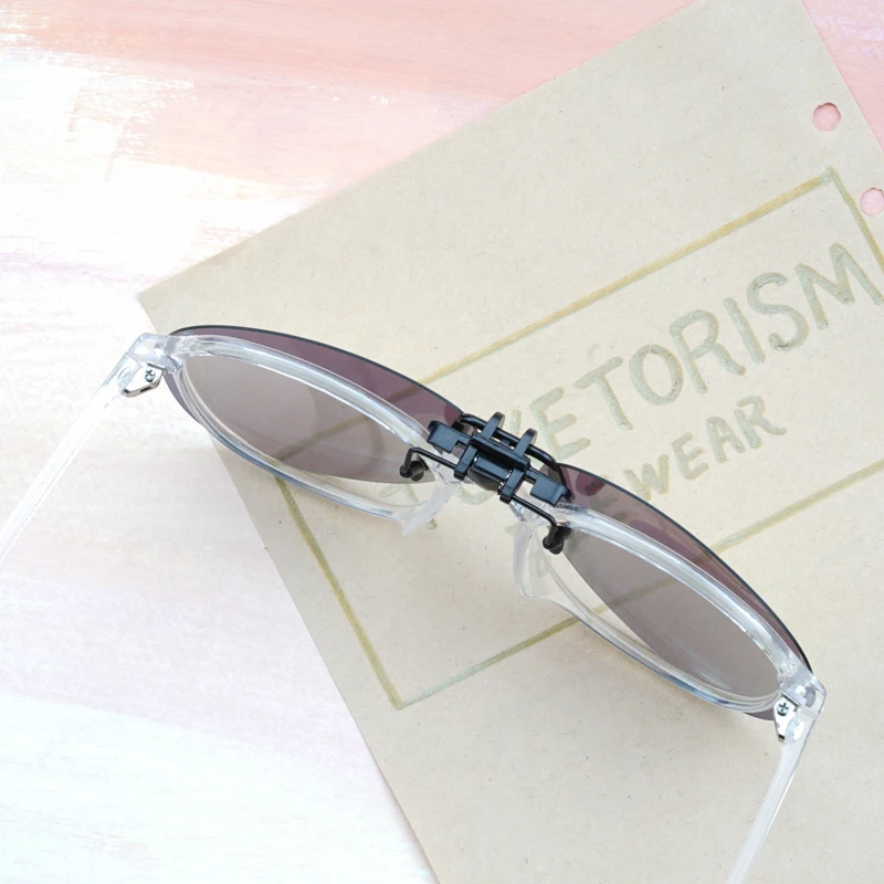 Toketorism Ретро Пилот Стиль женские мужские анти-УФ поляризованные прикрепляемые очки Флип-ап поляризованные солнцезащитные очки для