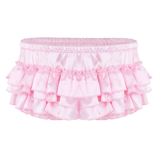 Men's Panties Pink Sissy Male Gay Underwear Erotic Lingerie Shiny