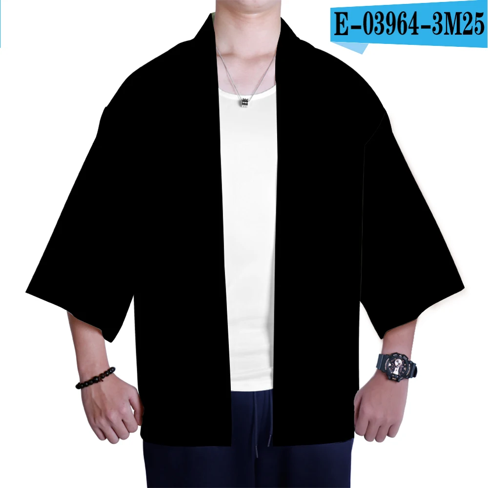 Популярное кимоно ghost blade 3D, модное японское кимоно, Повседневный Кардиган с рукавом в семь точек, летняя серая рубашка Demon Slayer - Цвет: As Shown