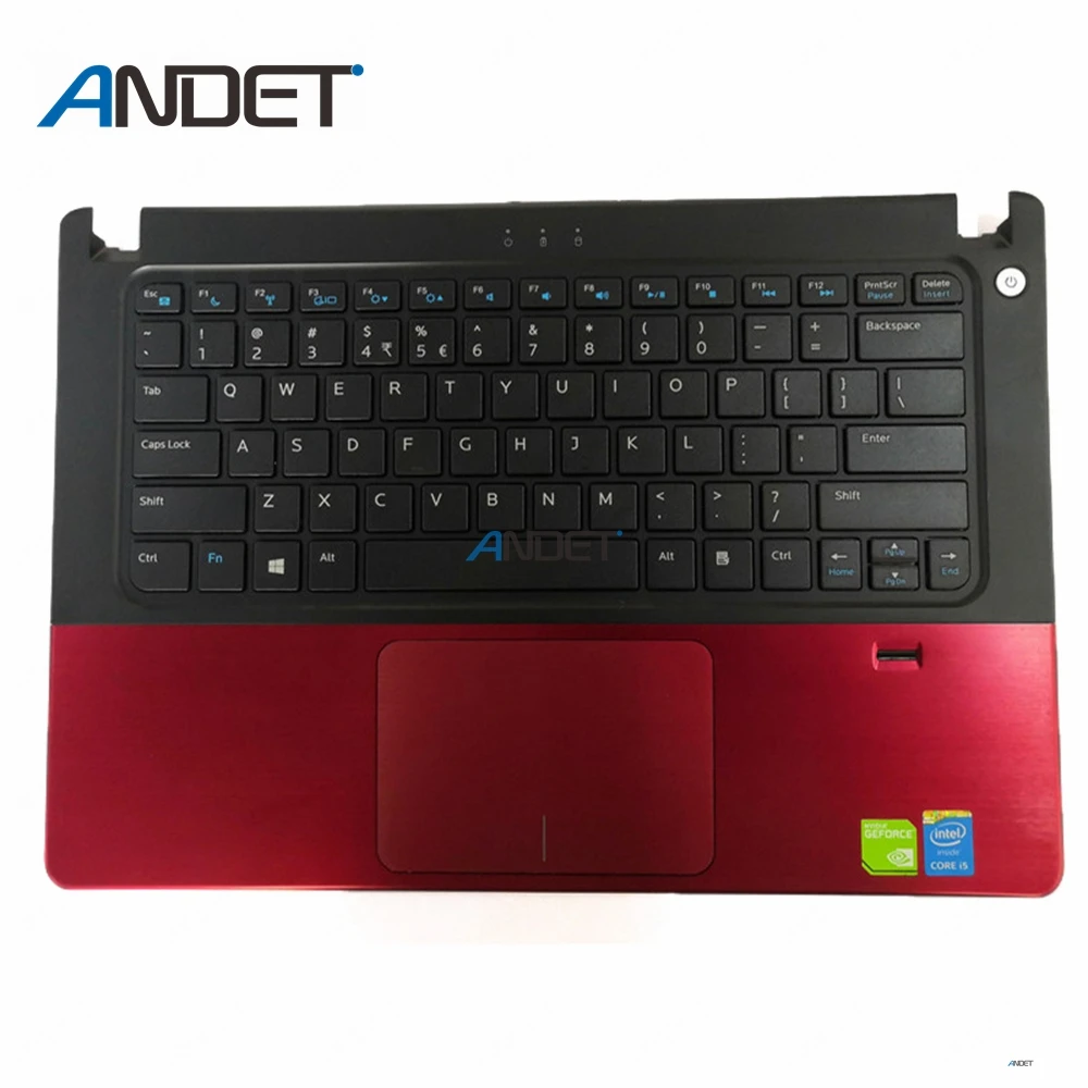 Для Dell Vostro V5460 V5470 V5480 5460 5470 5480 Упор для рук верхний чехол с рамкой крышка оболочка Клавиатура Тачпад - Цвет: 95 new US red