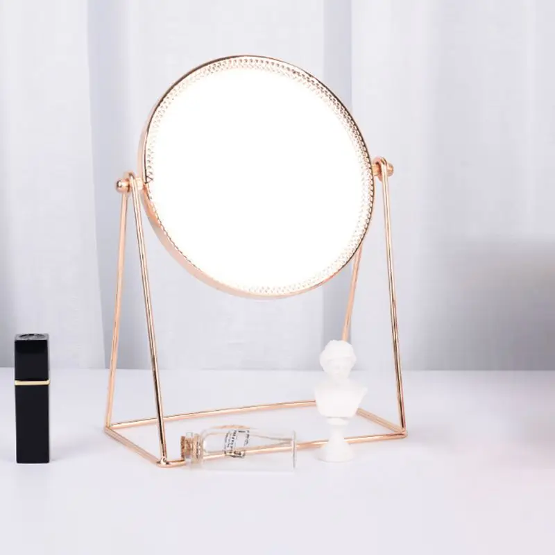 360 градусов вращения декоративные настольные столешницы туалетный столик зеркала односторонний туалетный столик золотой макияж зеркало стенд
