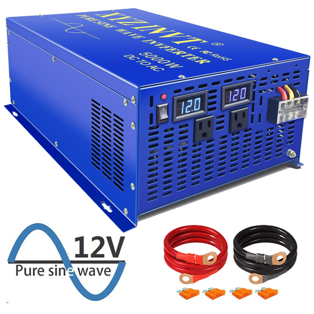 

WZRELB 5000 watt Power Converter Pure Sine Wave Inverter 12v 24v 36v 48v dc to ac 100v 110v 120v 220v 230v 240v factory sell