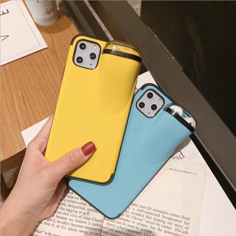 Для Airpods гарнитура чехол для телефона iPhone 11 Pro Max X XR XS Модный мягкий TPU 7 8 6 Plus чехол| |
