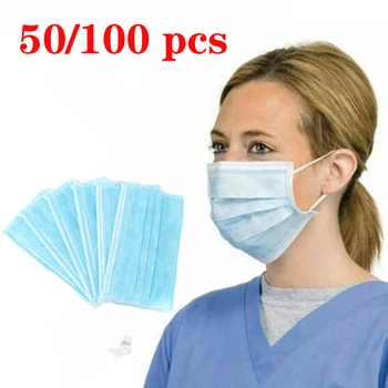 

Disposable Mask 3 Laye Mask10/20/50100 Pcs Dust Masks Disposable Face MasksDisposable waterproof Meltblown cloth mask