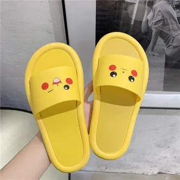 

Pikachu cartoon cute non-slip summer sandals and slippers soft solid soft slippers home slippers