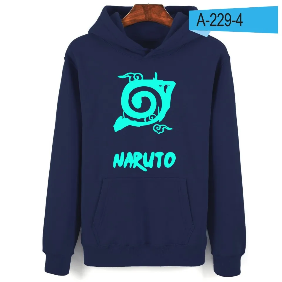 Navy Blue Новое поступление толстовки Наруто мужские/женские толстовки модные повседневные толстовки Harajuku стиль Горячая Аниме-Толстовка Пуловер Наруто с принтом уличная одежда - Цвет: Navy Blue
