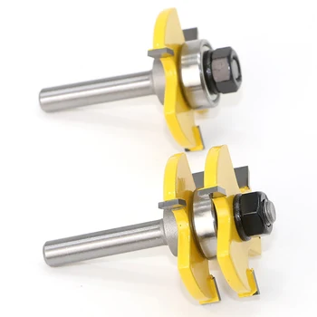 

8mm Shank 3 Teeth Tongue & Groove Router Bit Milling Cutter For Woodworking Tool