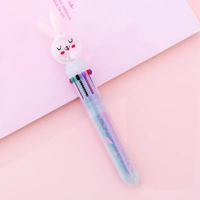 4 1 шт Kawaii ручка шариковая ручка милый кот ручка милые разноцветные ручки креативные шарики карандаш канцелярские принадлежности для школьников, студентов - Цвет: 4
