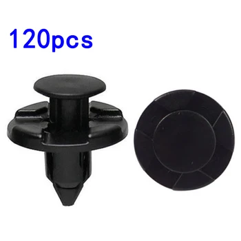 

120pcs Fastener clips Black Decor Accessory Mud Flaps Bumper Push pins