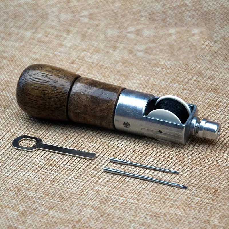 Hand sewing Набор для рукоделия, рукоделия, шитья, шитья, режущие инструменты, ручной перфоратор с резьбой, шило, воск, наперсток, штамповка, скребок, набор, кожевенное ремесло - Цвет: Hand sewing