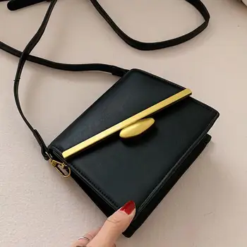

Vintage Fashion Small Square Crossbody Bag 2019 New High Quality PU Leather Women's Designer Handbag Lock Shoulder Messenger Bag