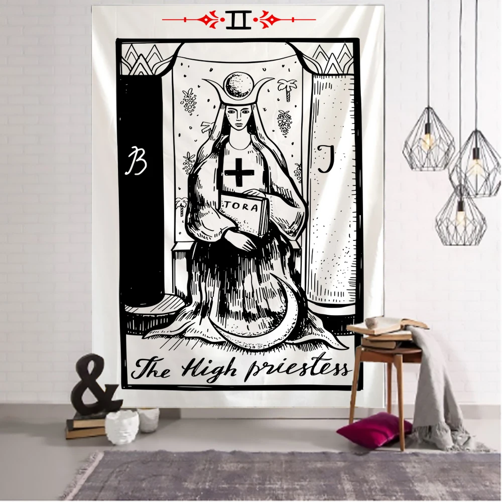 Middle Ages Illustration Tarot Tapestry Creative Dark Witchcraft