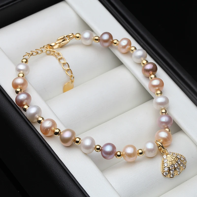 Beautiful Multi Color Adjustable Natural Freshwater Pearl Charm Women Fine Jewelry Party Anniversary Wedding Gift