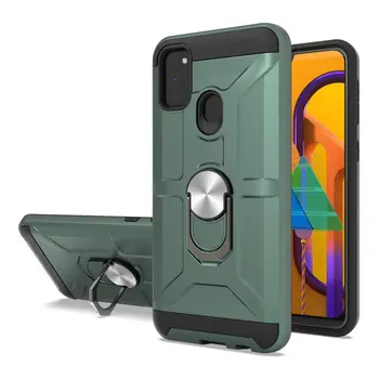 

200pcs/lot For Samsung Galaxy A30S A10S A20S M30S Rugger Armor Case Ring Holder Hard Case For Galaxy Note 10 S10 Plus S10E