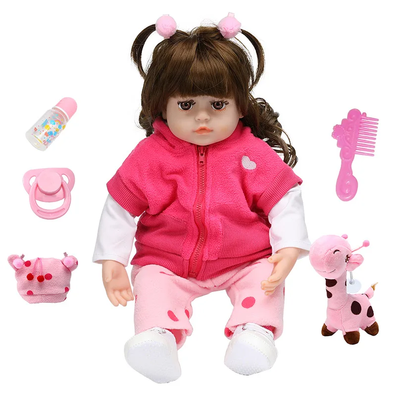 48 см кукла-Реборн, настоящая Мягкая силиконовая кукла-Реборн, очаровательные реалистичные куклы для малышей, Bonecas, кукла, модные мягкие игрушки для детей