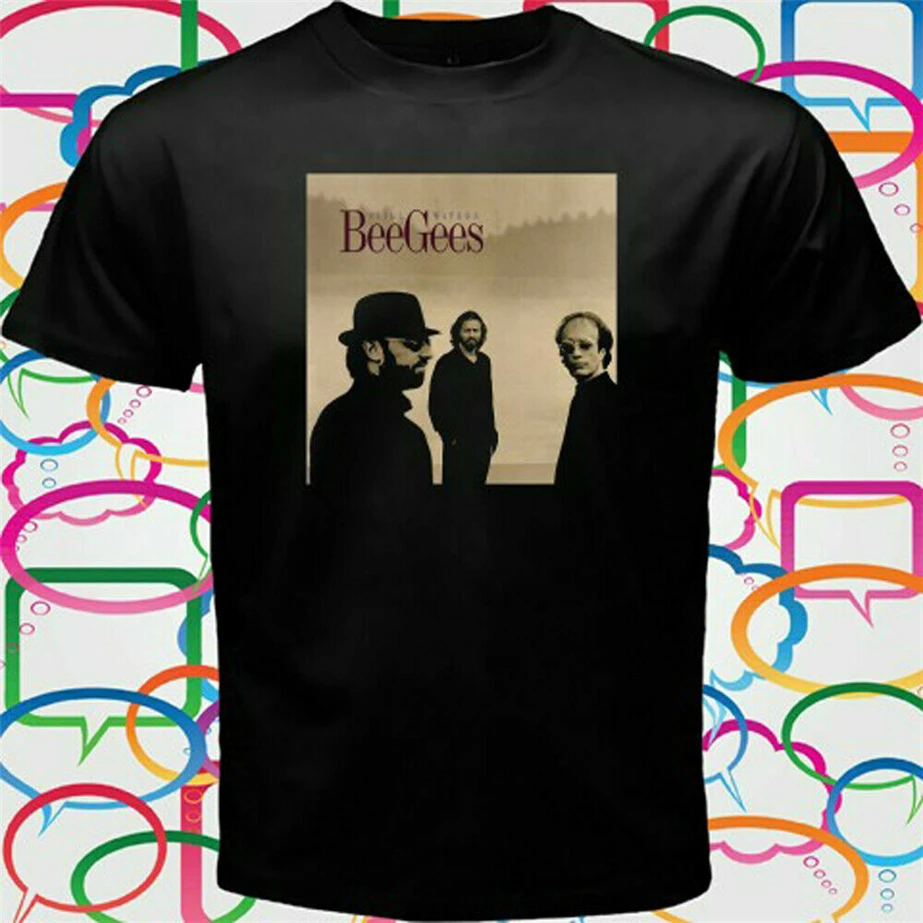 Neu Bee Gees Still Waters Pop Music Group Legend Мужская и женская футболка с принтом S 3Xl на заказ| |