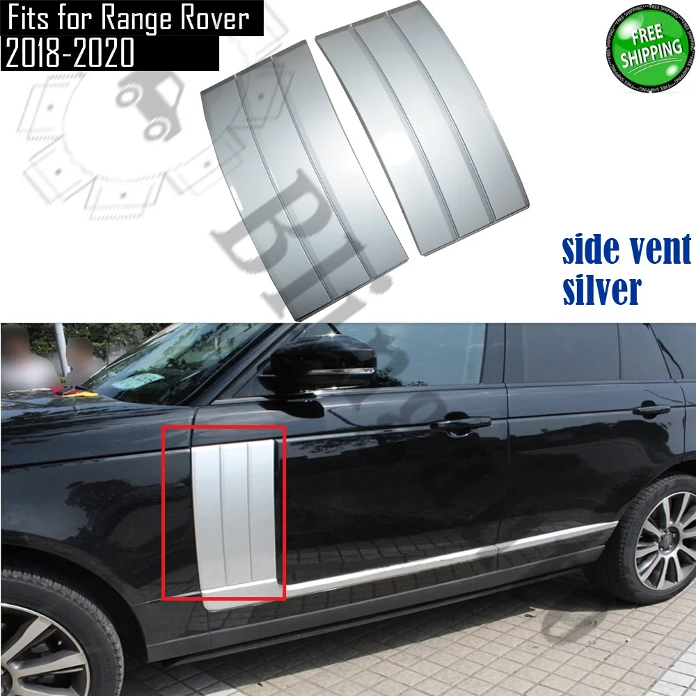 

Silver side vent fits for L and R over R ange R over 2018 2019 2020 Side Vent Grille Mesh Grills Frame Fender Cover