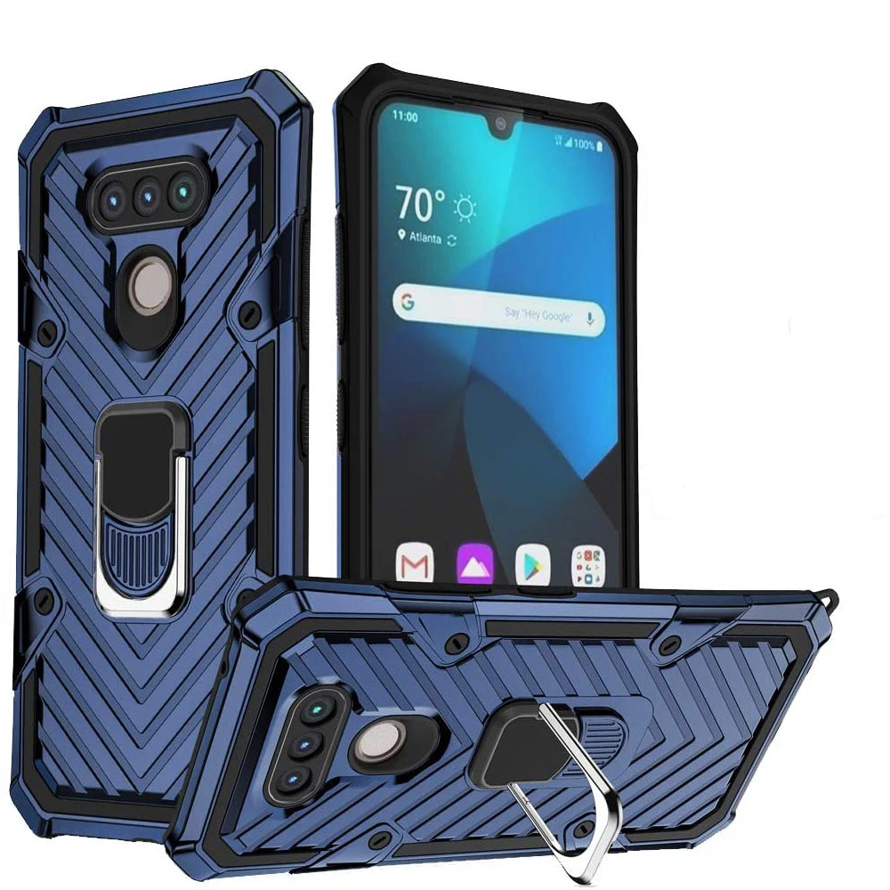 Funda de teléfono para LG Premier Pro 6,1 "/Harmony 4/K40S/K41, soporte para anillo, accesorios celulares resistentes, L455DL K 40s, hombres, azul|Fundas antigolpes para teléfono| - AliExpress