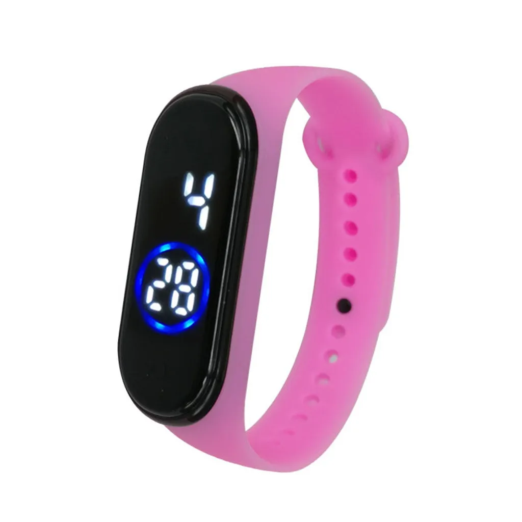 Модные новые мужские и женские электронные часы 50 м водонепроницаемые цифровые светодиодный спортивные часы нейтральный силиконовый браслет часы 50 - Цвет: Color as shown