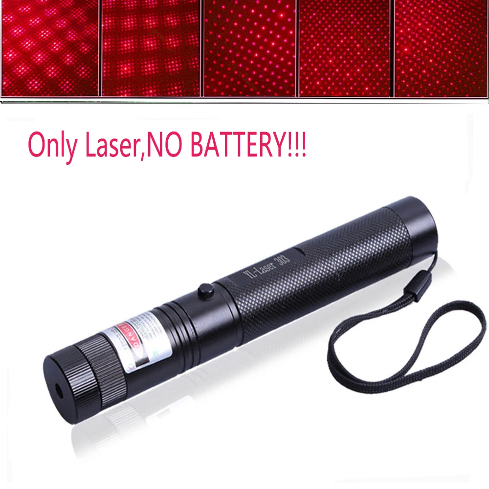 only laser red Охота Высокая мощность регулируемый фокус сжигание зеленая лазерная указка ручка 532nm непрерывная линия от 500 до 10000 метров лазер 301 диапазон - Цвет: only laser red