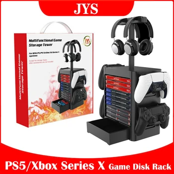 

Multifunctional game storage Tower for Nintendo Switch PS5 PS4 Xbox one XBOX Series X Game Disk Rack and Controller Organizer