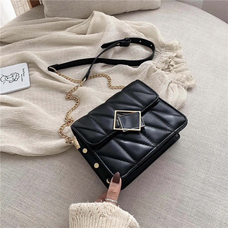 Зимняя популярная Маленькая женская сумка новинка 2019 через плечо с ромбовидной