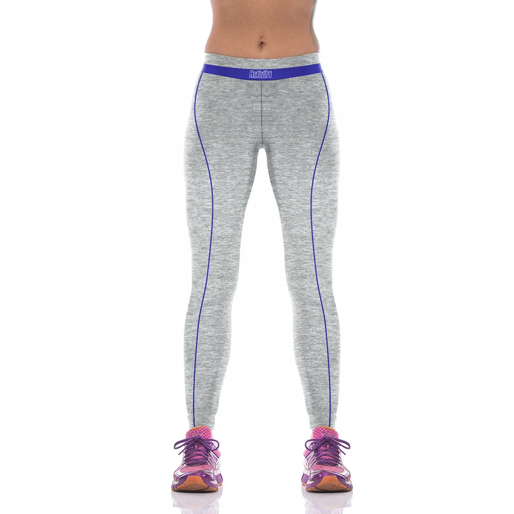 

Europe And America Athletic Pants Yoga Pants Star Printed Solid Color Stretch Pants Kyk1031-1035