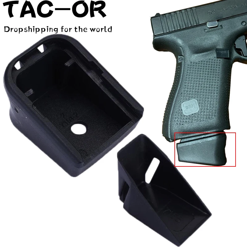 

Tactical Glock +2 PLUS 2 Magazine Extension Base Pad Adapter for Hunting 17, 19, 22, 23, 24, 25, 26, 27, 28, 31, 32, 33, 34