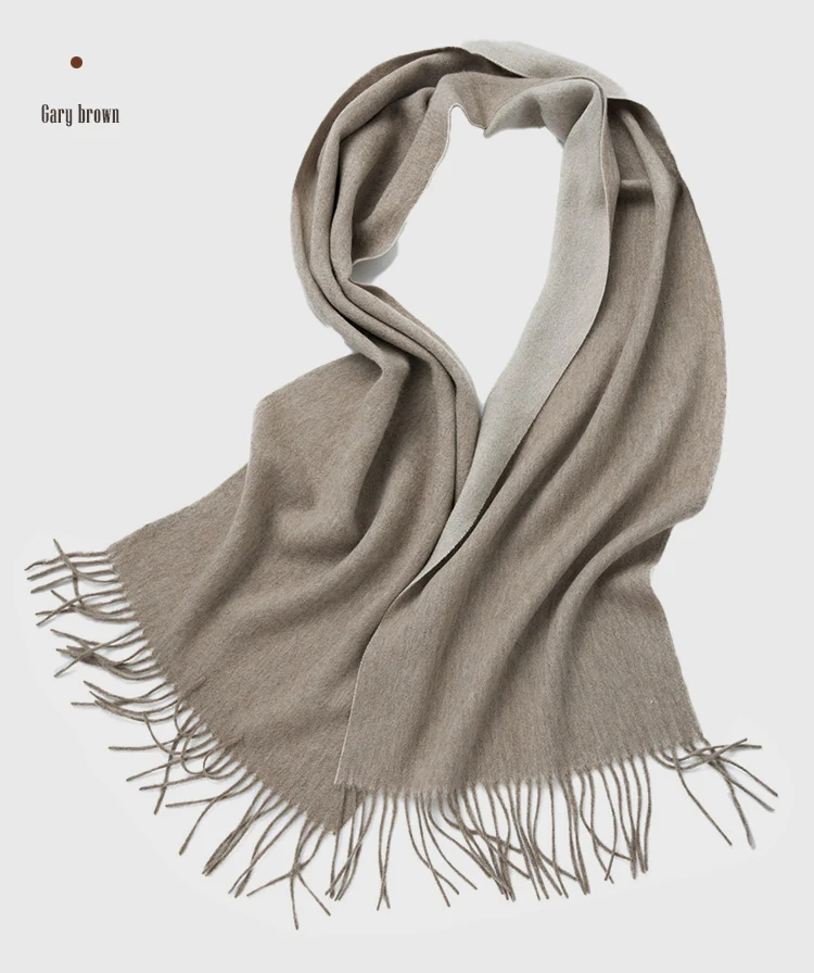 Wolle Schal Frauen doppelseitige Winter Frauen Kaschmir Schal Pashmina Schals Und Wraps Weiblich Foulard Hijab Wolle Stolen Schals – Detail 12
