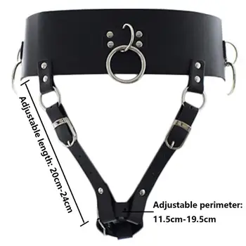 PU Leather Forced Orgasm Belt Female Chastity Belt Magic Wand Holder bdsm Bondage Restraints Harness Sex Toys for Couples 2