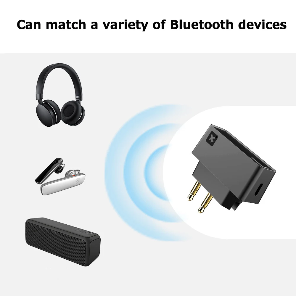 2020 Bluetooth 5 0 передатчик беспроводной авиационный аудио адаптер для Airlines Inflight