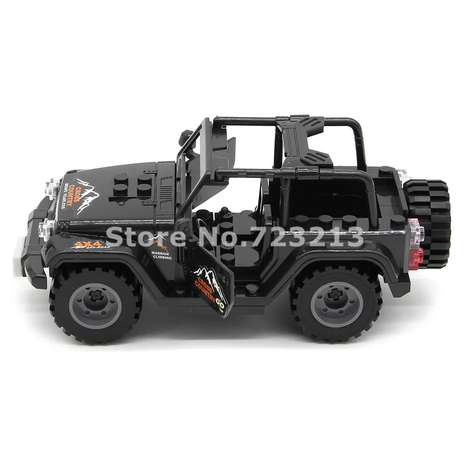 1 шт. черный автомобиль джип аксессуары MOC SWAT город строительные блоки военная