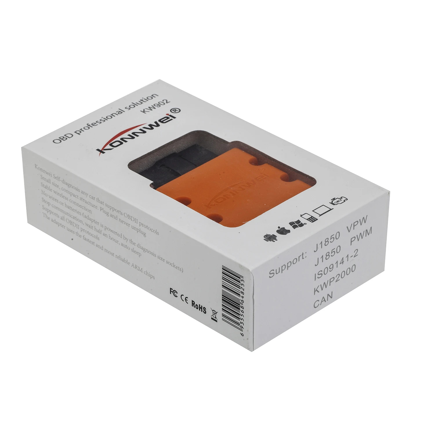 Packing Wifi OBD2 OBDII диагностический инструмент для сканирования автомобиля работает на iOS iPhone Android Phone - Цвет: Packing