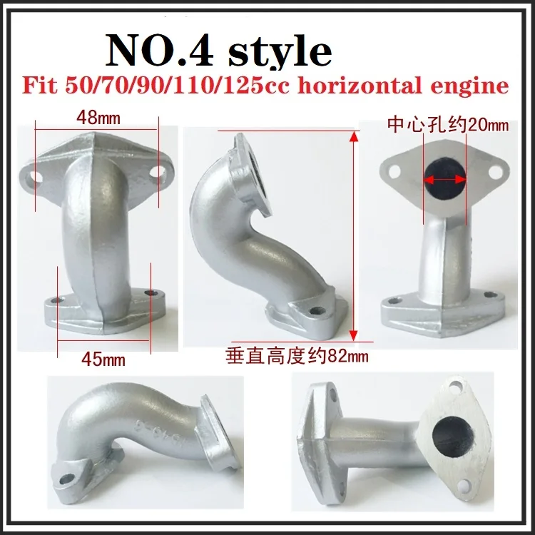 Motorcycle Intake Pipe Manifold for Loncin Lifan Zongshen Kayo Sunl Falcon 50cc-150cc