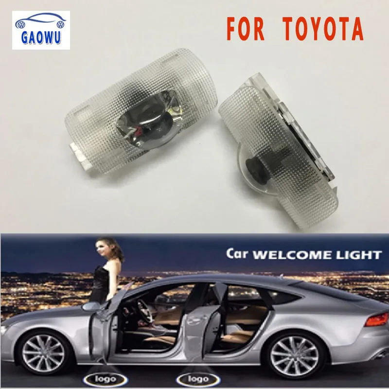 

2Pcs LED Car Door Welcome Light for Toyota AVALON Projection Logo Ghost Shadow Light DIY Step Light Symbol Sign Badge