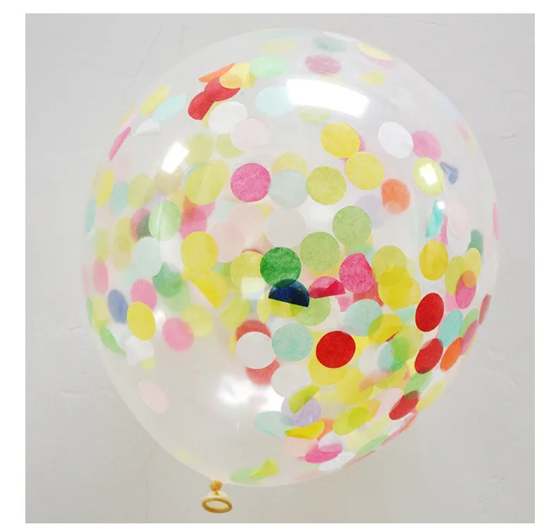 Mixed color 10 шт. 18 дюймов красочные креативная роза Золото Прозрачный латекс конфетти воздушный шар для Бэйби Шауэр День Рождения украшения латексные шары - Цвет: Mixed color