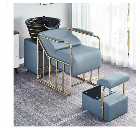Hairdressing shop barber shop shampoo bed hair salon special ceramic basin punch bed shampoo basin