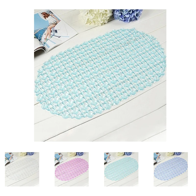 New Bathroom Tub Non-Slip Bath Floor Bubble Shower Tub Mat Plastic Rubber PVC 37*67cm