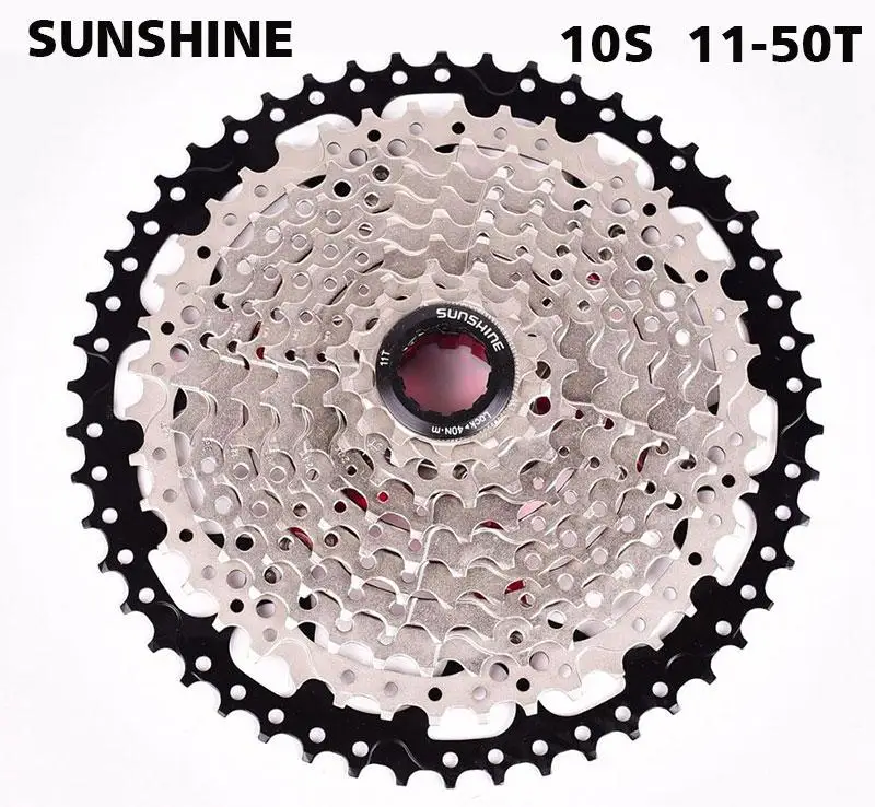 

Bicycle Freewheel SUNSHINE Cassette 11-46T 42T 40T 10 Speed 10s 50t Wide Ratio MTB Mountain Bike Freewheel for Parts m590 m6000