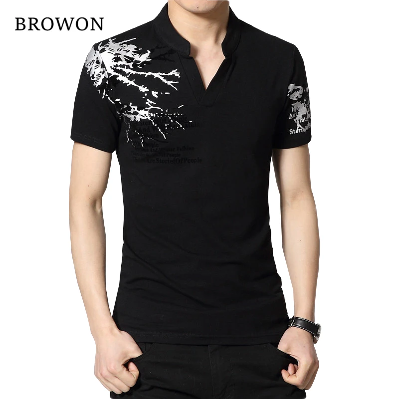 

Summer 2016 Men T Shirt Letters Flocking Print Henry Collar T-shirts Short Sleeves Straight Loose Plus Size Tops & Tees M-5XL