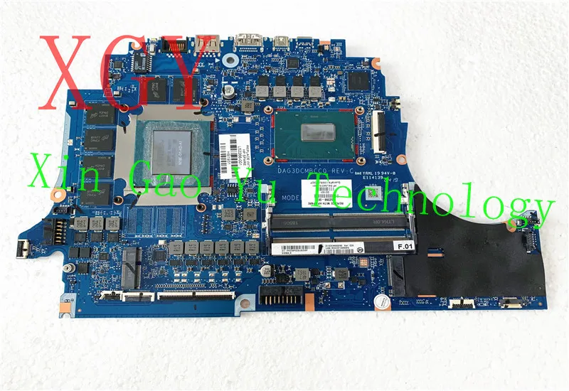 Alta qualidade para FOR hp 15-dc laptop motherboard dag3dcmbcc0 L52266-001 L54315-001 com sr3yy I7-8750H cpu 100% testado